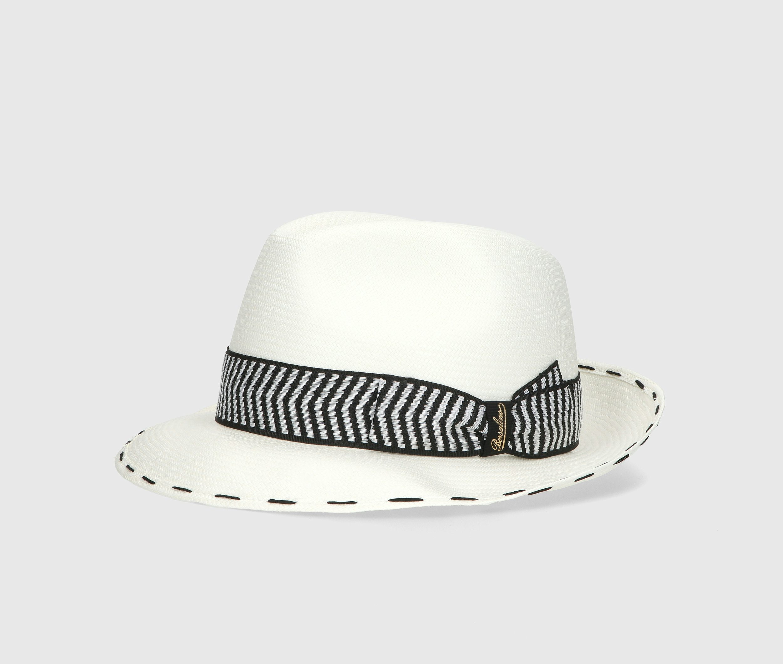 Federico Panama Fine chevron hatband - Man | Borsalino Official