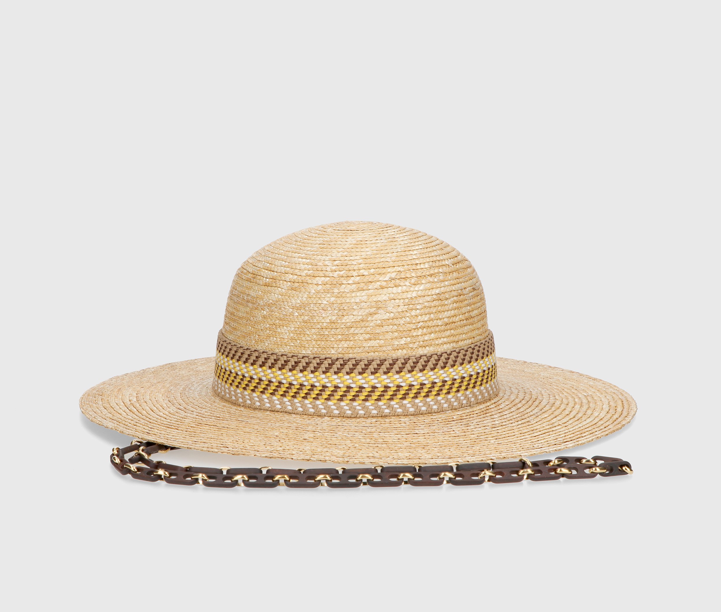 Maria braided straw chevron hat band 0