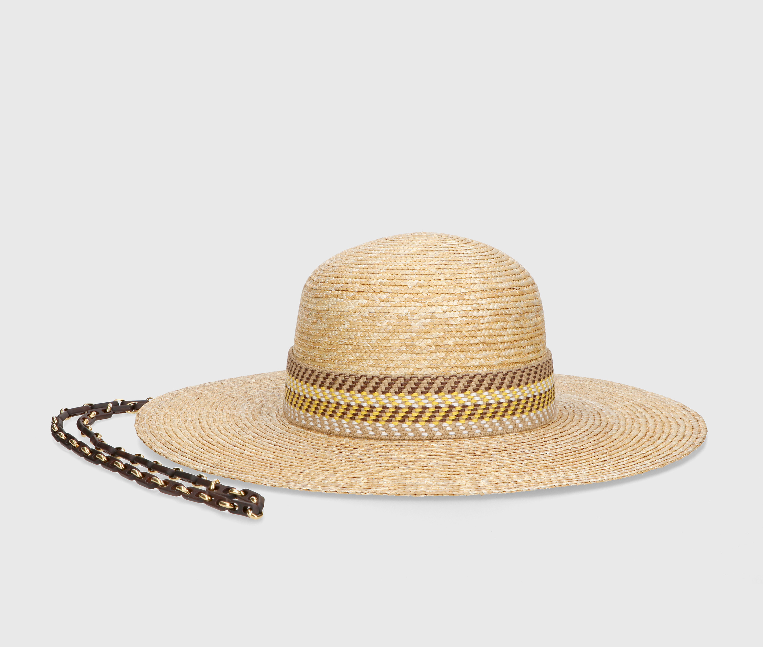 Maria braided straw chevron hat band 1